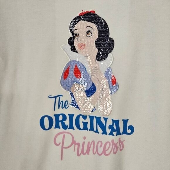 Disney Parks Snow White Original Princess Sequin T-Shirt L - Picture 2 of 4